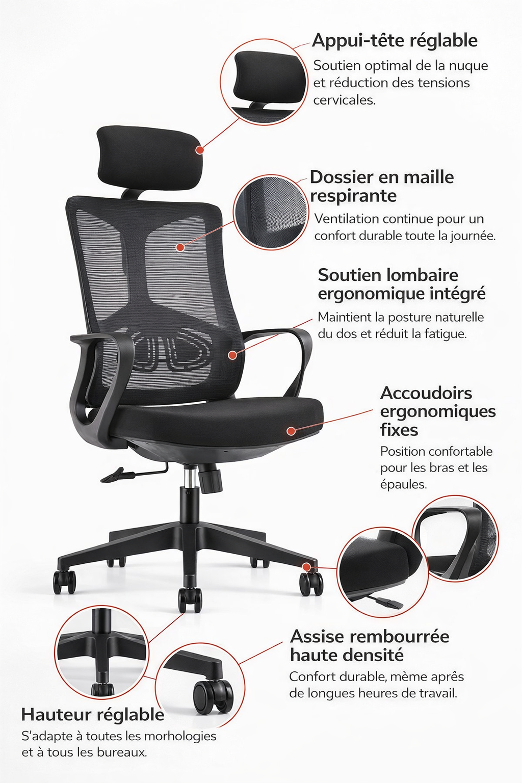 Chaises De Bureau President BENZ