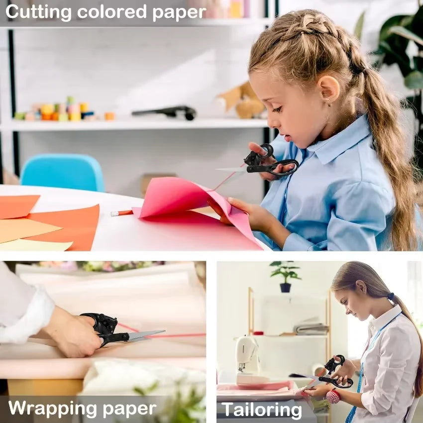 New Professional Laser Guided Stainless Steel Scissors for DIY Home Crafts Fabric Sewing Scissors Straight Cut Quick Cutting
