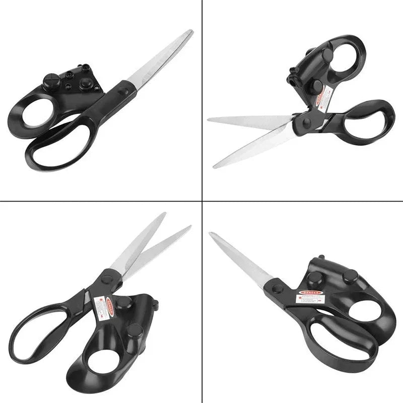 New Professional Laser Guided Stainless Steel Scissors for DIY Home Crafts Fabric Sewing Scissors Straight Cut Quick Cutting