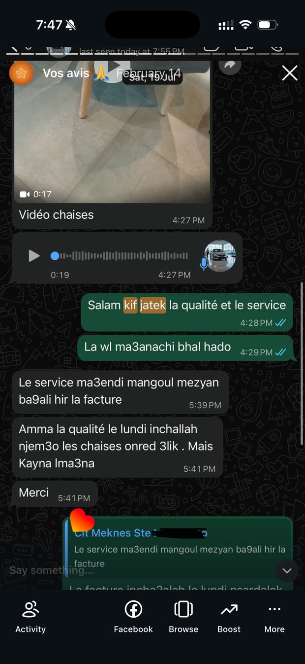 Avis client ChaisePro 12